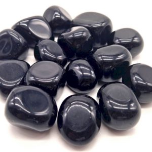 Obsidienne Noire “A” – Pierre roulée – Mexique