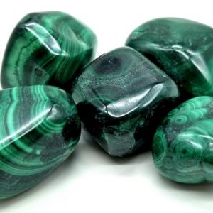 Malachite ‘A’ – Pierre roulée – Zambie