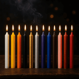 Bougies rituels - 20cm - Teintées dans la masse