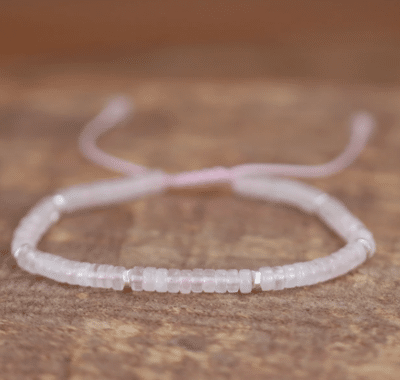 Bracelets bohème - Quartz rose