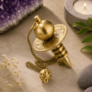 Pendule Fleur de Vie en Bronze – Radiesthésie & Harmonie