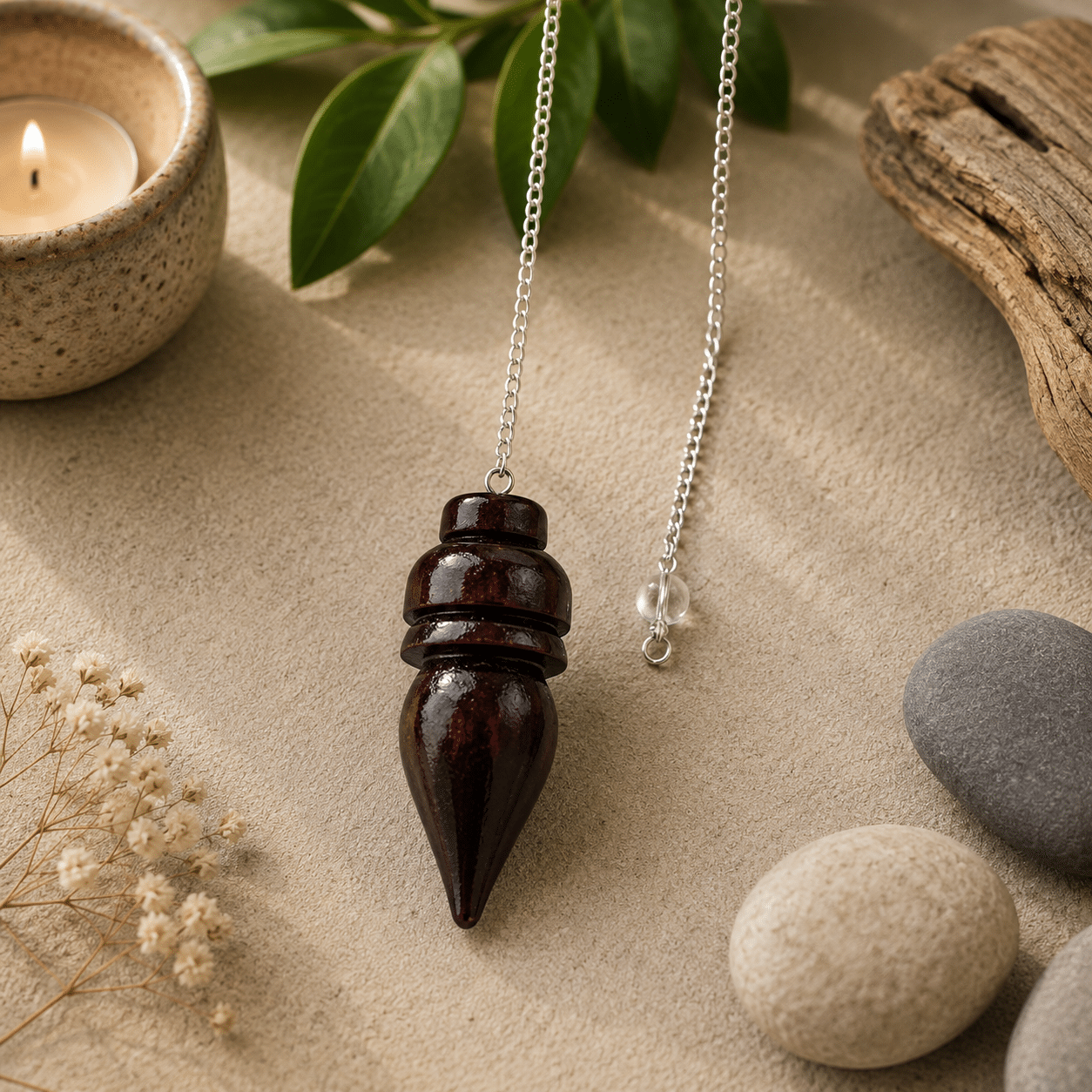Pendule de Radiesthésie en Bois d'Égypte