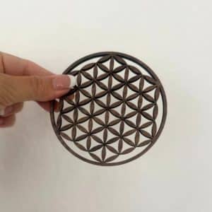 Fleur de Vie – Bois de Noyer (10 cm)