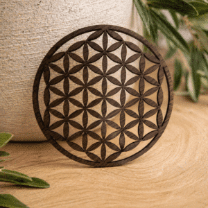 Fleur de Vie – Bois de Noyer (15 cm)