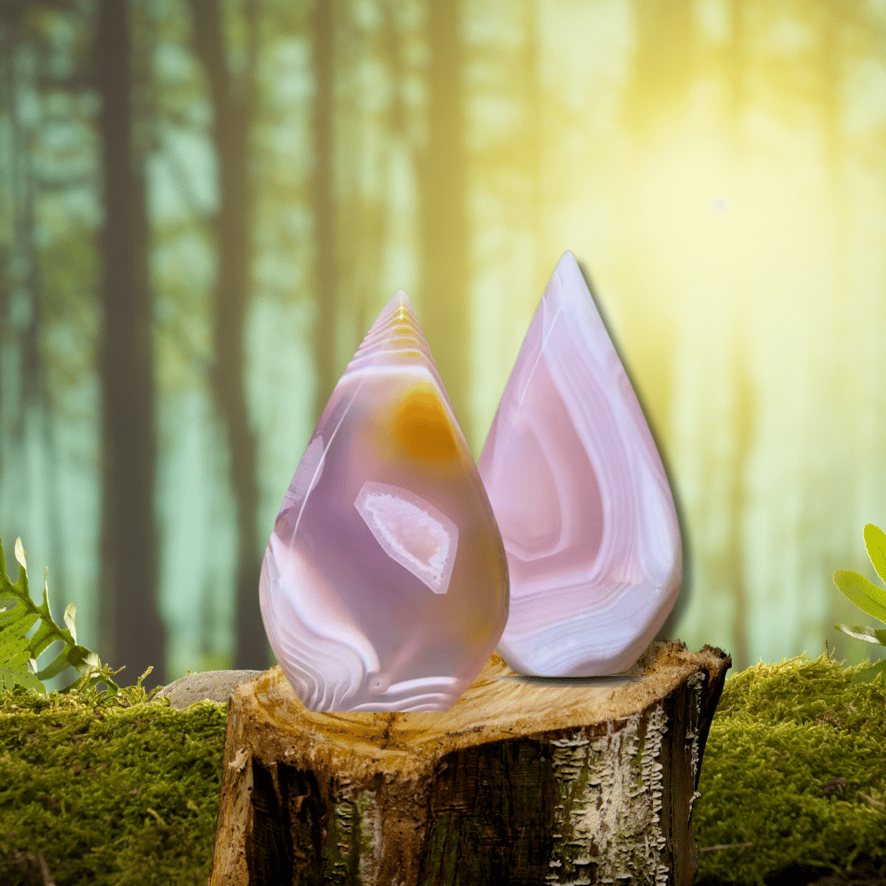 Torche en Agate rose