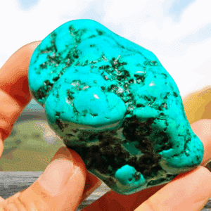 Turquoise naturelle verte – brute (5x7 cm)