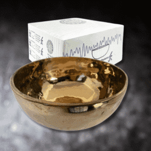 Bol Chantant Tibétain Doré – 16 cm