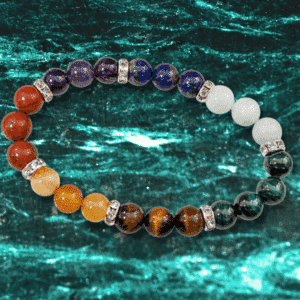 Bracelet 7 Chakras & Strass – perles 8 mm