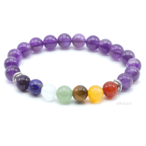 Bracelet Améthyste 7 Chakras – 8 mm