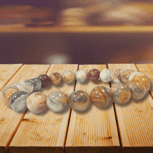 Bracelet en Agate Crazy Lace du Mexique – perles 8 mm