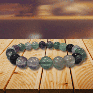 Bracelet en Fluorite multicolore – perles 8–9 mm