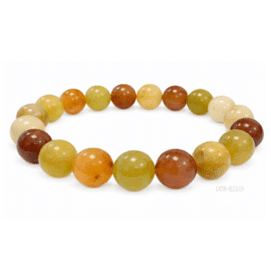 Bracelet en Jade Multicolore – Perles 10 mm