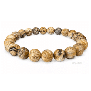 Bracelet en Jaspe Paysage de Namibie – perles 8 mm