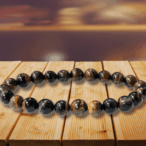 Bracelet en Œil de Faucon d’Afrique du Sud – perles 8 mm