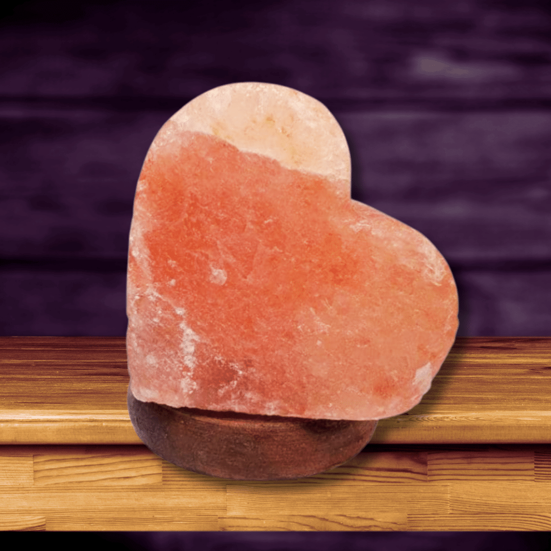 Lampe de Sel Himalaya USB – Cœur 10 cm