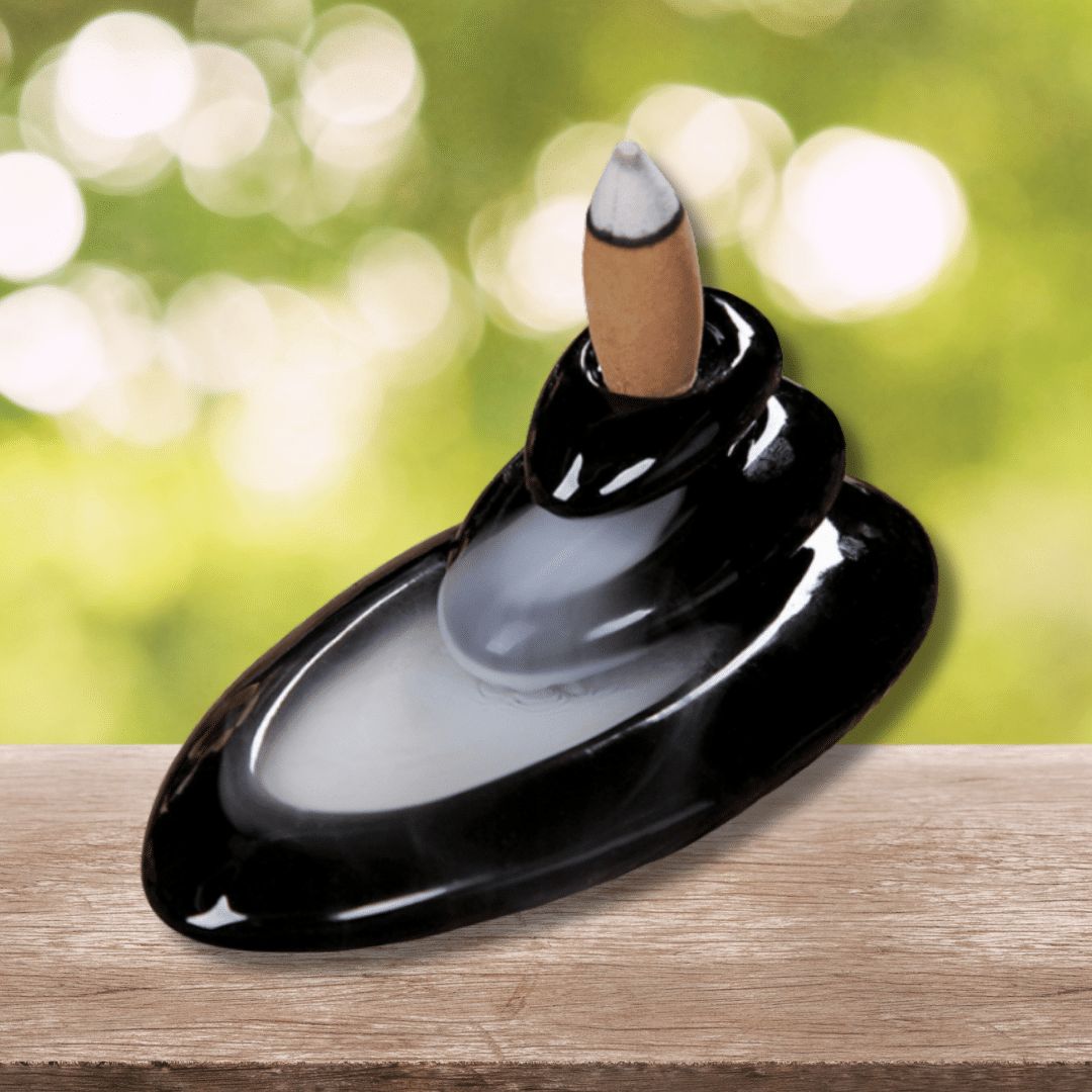 Porte-Encens Backflow en Céramique – Pirogue