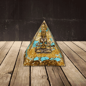 Pyramide Orgonite "Sérénité Turquoise" – 6 cm