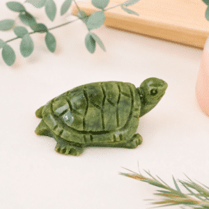 Tortue en jade vert - Chance & Sérénité