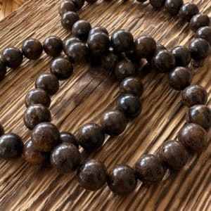 Bracelet en Bronzite – Perles 10 mm