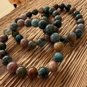Bracelet en Agate Indienne – Perles 10 mm