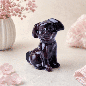Chien en Grenat – Énergie & Courage du Cœur