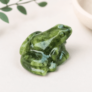 Grenouille en Jade Vert – Chance & Renouveau