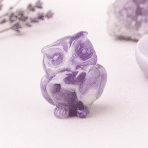 Hibou en Améthyste – Sagesse & Intuition