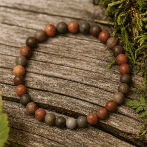 Bracelet en Jaspe Picasso – Force & Créativité - 21cm