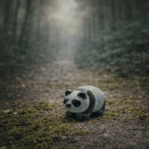 Panda en Obsidienne – Protection & Douceur Intérieure