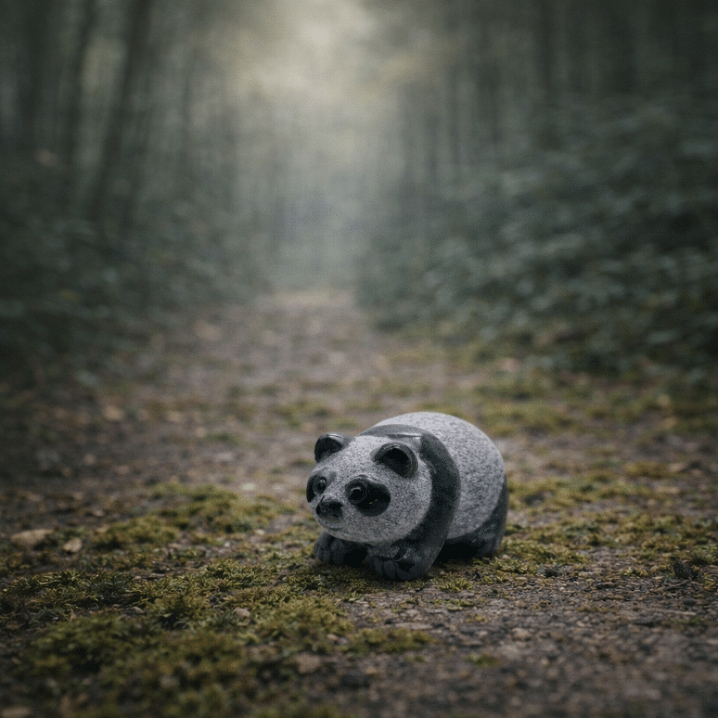 Panda en Obsidienne – Protection & Douceur Intérieure