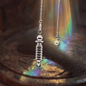 Pendule Métal Argenté – Modèle Ondes & Fréquences