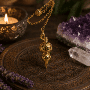 Pendule Métal Doré – Modèle Alchimique