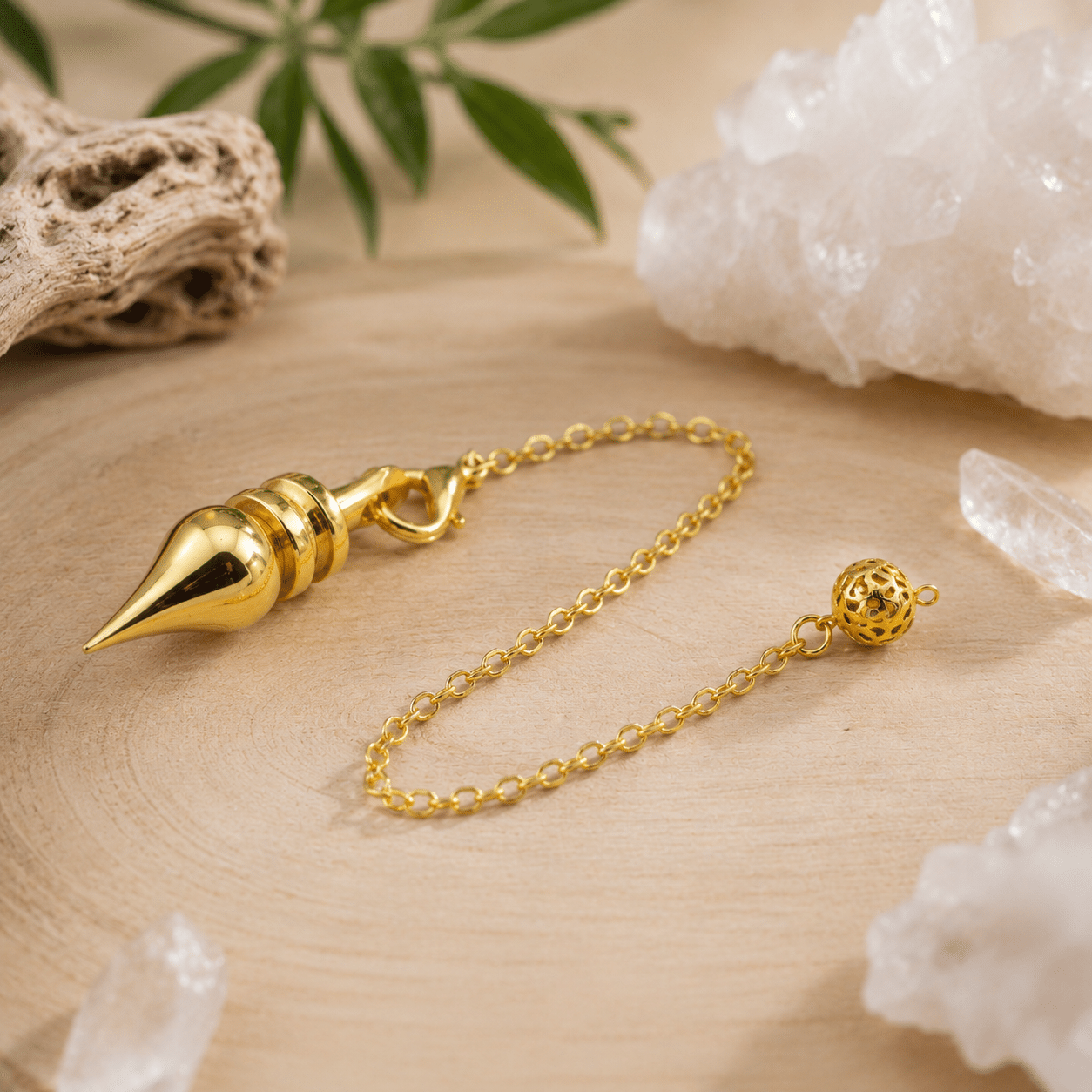 Pendule Métal Doré – Modèle Lumière & Clarté