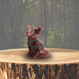Renard en Jaspe rouge sésame – Intuition & Stratégie