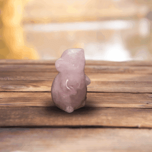 Souris en Quartz rose – Douceur & Tendresse