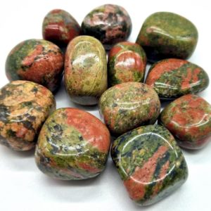 Unakite “A” – Pierre roulée – Afrique du Sud