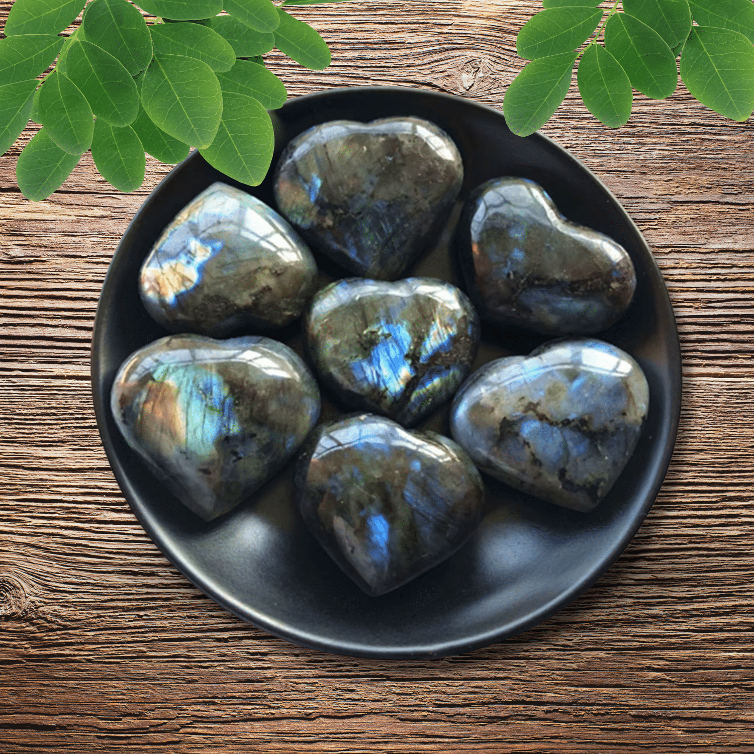 Cœur en Labradorite – Protection & Intuition