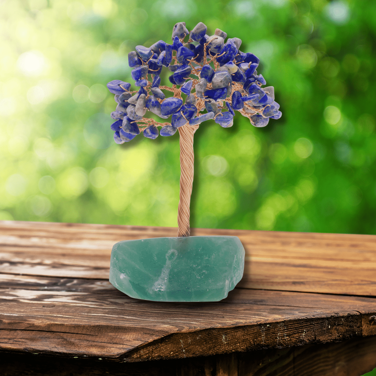 Arbre du Bonheur – Lapis-Lazuli & Fluorite – 14 cm