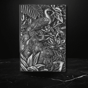 Grimoire A5 - Paon - Argent