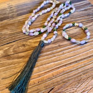 Ensemble “Clarté & Renouveau” – Mala 108 perles & Bracelet assorti