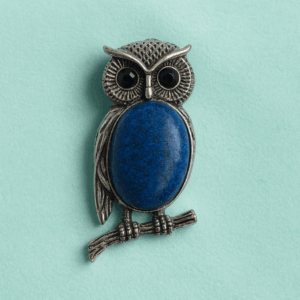 Pendentif Hibou en Lapis-Lazuli