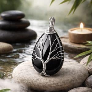 Pendentif Arbre de Vie en Onyx – Protection & Ancrage