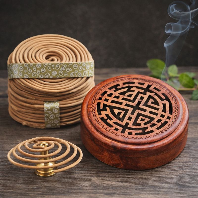 Brule-encens En Bois Vintage - Support à Bâtons Ou Cônes - État Correct