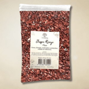 Jaspe Rouge d’Afrique du Sud – Chips de pierres naturelles (3–5 mm) – 500 g