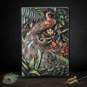 Grimoire A5 - Paon coloré - Multicolores