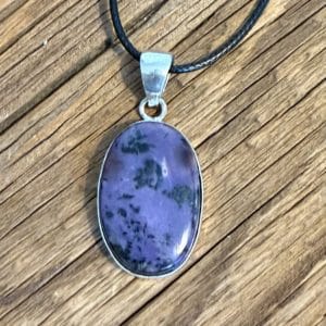Pendentif Charoïte – Argent 925 (pièce unique)