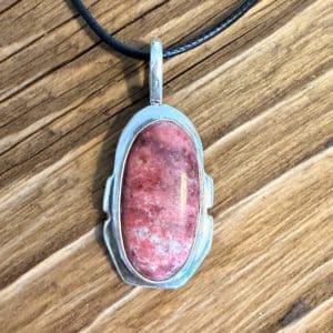 Pendentif Rhodochrosite – Argent 925 (pièce unique)