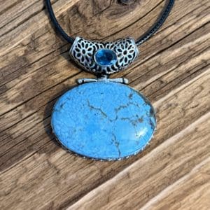 Pendentif Turquoise – Argent 925 (pièce unique)