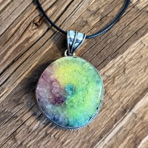 Pendentif Quartz Solaire Teinté – Argent 925 (pièce unique)