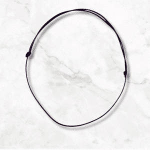 Cordon noir ciré réglable 40 à 80 cm – 1,5 mm